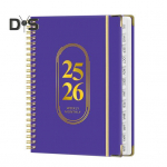 2025-2026 Planeerija 18-kuuline Igap&auml;evane N&auml;dala Kuu Planeerija Korraldaja Algab juulis. 2025 - dets.2026 Spiraalk&ouml;ites m&auml;rkmik kontori koolitarbed roosa