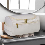 Meeste vanaaegne luksuslik tualett-tarvete kott Reisimine Vajalikud &auml;rilised kosmeetilised meigikohvrid Meestele rippuvad hoiustamisvahendid Pesukotid helepruun v&auml;rv