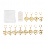 12 tk Beebi Peo Kingitused S&uuml;damekujuline V&otilde;tmehoidja Tsink Sulam Kuld Beebi Peo Kingitused V&otilde;tmehoidja koos Organzaga