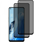 Protecteur d'&eacute;cran Verre Tremp&eacute; Anti-Espion pour OPPO Reno 8 Lite - Lot de 2 - Tr&egrave;s r&eacute;sistant aux rayures