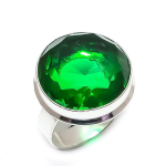 Peridot Handmade 925 Sterling Silver Jewelry Ring Size 9 d4k24
