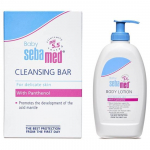 SebaMed Baby Cleansing Bar (150g) & Baby Lotion, 400ml Combo