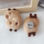 Armas Capybara Animal pl&uuml;&uuml;sist nukk pross kohev pehme t&auml;idisega riided m&auml;rgin&otilde;elad seljakotid kaunistustarvikud 6*5cm antiikne valge v&auml;rv