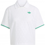 Adidas Originals Triibuline L&otilde;tv L&uuml;hikeste Varrukatega Polo S&auml;rk Naiste Topp Valge JM4734 S