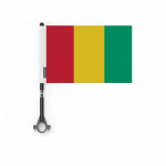 Drapeau - Guin&eacute;e - 5 t&uuml;kki - 14 x 21 cm - pol&uuml;ester - matt ja plastist