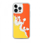 Coque iPhone - mitmev&auml;rviline - Drapeau Bhoutan - Souple - TPU - &Uuml;hilduv iPhone 14 Pro Max