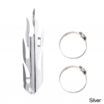 Universaalne vintage kroomi heitgaasi soojendusega kaetud mootorratta osad, modifitseeritud kaardus kaitsekatte kaitse summuti toru mootorratta osad