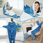 Haitekk t&auml;iskasvanutele kantav talvine soe tekk kapuutsiga m&auml;ngukost&uuml;&uuml;m Onesie naljakas magamiskott unepeoks XXL