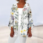 Naiste vabaaja mood retrotr&uuml;kiga kerge keskmise pikkusega jakkkardigan XL