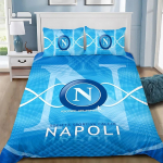 Napoli voodikatted Voodipesukomplekt, SSC jalgpalliklubi logo kate Moodne tr&uuml;kitud 2/3-osaline komplekt 1 voodikate, S&uuml;nnip&auml;evakingitused 228x228cm