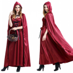 J&otilde;ulud Cosplay Punam&uuml;tsike Vampiir Pikk Kleit Gooti Kuninganna Show Kost&uuml;&uuml;m Kleidikomplekt XL burgundiapunane