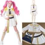 Korea Poplaulja B&auml;nd Meeskond KPOP Cosplay Kost&uuml;&uuml;m Lastele T&uuml;drukutele Karnevalipeo Halloweeni J&otilde;ulude Kost&uuml;&uuml;m 110cm valge