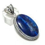Natural Lapis Lazuli Gemstone 925 Sterling Silver Jewelry Pendant 2.17 j9i37