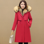 Moodne Temperamentne Naiste Talvejakk Kunstkarusnahast Voodriga Eemaldatava Kapuutsi Paks Soe Parkajakk Emale XXXXXL
