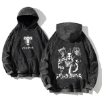 Jaapani Anime Black Clover Asta Logo Tr&uuml;kitud Pestaud Kapuutsiga Meeste Vintage Kapuutsid Suurused Sweatshirt Harajuku Puuvillane Streetwear S gray