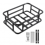 Jalgratta tagumine hoiukorv koos laineri lastiv&otilde;rguga, raske ja suure mahutavusega universaalne MTB maantee m&auml;gijalgratta metallist korv Jalgrattatarvikud A