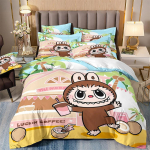 Armas bubu voodipesu 2/3-osaline magamistoakomplekt, Lastekingitus Teismelised t&auml;iskasvanud Mikrokiud kaheinimesevoodi Voodikate lukuga Toa sisustus 155x220cm 3pcs