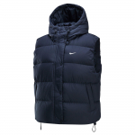 Nike Sportswear Metrotherma-Fit Puhviparkaaž Logoga Kapuutsiga Soe Mugav Varrukateta Puhviparkaaž Vest Naiste vest Must Valge FZ5933-010 M