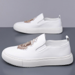 Moodne Trend Disainer Uued Meeste Paksude Taldadega Loaferid Meeste Must Valge Tikandiga Nahast Kingad Meeste Jalutusk&auml;iguks Tennised Tenis Masculino 38