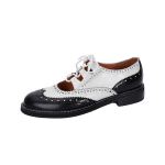 Moodsad naiste ehtsast nahast Oxford kingad &Uuml;mar nina Must Valge Daami paeladega Brogues Loaferid Vabaaja kingad naistele Nahast kingad 2025 6 valge