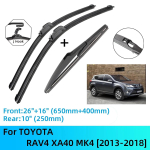 TOYOTA RAV4 XA40 MK4 Eesmised Tagumised Kojameheterad Harjad L&otilde;ikur Tarvikud J U Konks 2013-2018 2013 2014 2015 2016 2017 2018 must
