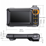 4,3-tolline IPS-ekraaniga t&ouml;&ouml;stuslik endoskoopkaamera 8 mm HD1080P 8 LED-valgustusega toru autoremondiks &uuml;he objektiiviga inspektsioonboreskoop