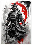 Plakat samuraj r&oacute;wnowaga 21x29,7 cm A4