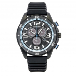 Citizen Brycen Kronograaf Silikoonrihm Must sihver Eco-Drive AT2587-02E 100M Meeste k&auml;ekell must
