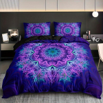 Boheemlaslik Mandala Tekikott Komplekt Pehme Hingav HD Tr&uuml;kiga Voodipesu Komplekt Kodu &Uuml;hiselamu Dekooriks 90X200cm
