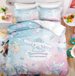 Cinnamoroll Tekikott Komplekt Tekk Voodipesu 3D Laste Voodipesu Komplekt 3-osaline 1 Tekikott Kuninglik Suurus 90X200CM gray