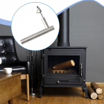 Fireplace Door Handle Attachment Heat Resistant Comfortable Grip Spare Parts Easy to Install