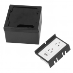 Kinnine p&otilde;randapistikupesa karp Veekindel Roostevabast terasest Tasane pistikupesa komplekt 3 auguga 1 USB-pordiga