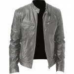 Meeste Nahkjakk Meeste Noorte P&uuml;stkrae Punk Meeste Biker Nahkjakk Logoga XL must