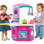 Cuisine pour enfant - MOLTO - Ma premi&egrave;re cuisine - Rose - Jouet - 12 accessoires