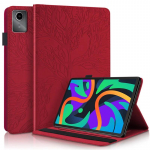 Tahvelarvuti &uuml;mbris Lenovo Idea Tab 11 jaoks Case tb336fu Reljeefne puu Klapp-rahakott Hoidikuga kate Funda Xiaoxin Pad 11 2025 jaoks Case tb335fc Idea Tab 11 tb336fu punane