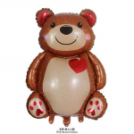 Cartoon love bear aluminum Film Balloon Birthday Valentine's Day Love Bear as the picture