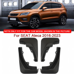 Auto stiil SEAT Ateca 2016-2022 2023 ABS-i autode porilappide pritsmekaitse porikaitsmete porilappide jaoks eesmised tagumised poritiibad Auto must