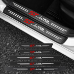 Car Door Threshold Sill Protector Trunk Bumper Pedal Anti Scratch Decal Stickers Cover For Ford st line stline fiesta STLINE 8Pcs-For-st-line