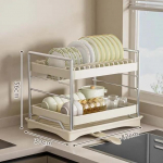 K&ouml;&ouml;k Multifunktsionaalne N&otilde;udekuivatusriiul Kahekordne Lauapealne N&otilde;ud Kausid Taldrikud S&ouml;&ouml;giriistad Pottide Kaante Kuivatusalus Kausside Riiul Korraldaja