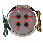 4in1 85mm n&auml;idik Multifunktsionaalne k&uuml;tusetase &otilde;lir&otilde;hk veetemperatuur voltmeeter DC 9&ndash;32V autole haagissuvilale paadile mootorrattale White &deg;F/PSI