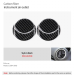 Carbon Fiber For Mazda 3 Axela 2004-2009 trument Panel Dashboard Air Outlet Trim Sticker Cover Car Interior Decor Accessories s&uuml;sinikkiust must v&auml;rv