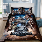 Kuum J-Jurassic Dinosaurus Park Maailm Tekikott Padjap&uuml;&uuml;r Dinosaurus Voodipesu Komplekt T&auml;iskasvanud Poiss T&uuml;druk Magamistoa Kaunistus &Uuml;ksik Kahekordne AU Single(140*210cm)3pcs