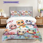 &Ouml;&ouml;kullimustriga voodipesu Tekikott Tekk Padjap&uuml;&uuml;r Kodukaunistus S&uuml;nnip&auml;evakingitus (1 * tekikott + 2 * padjap&uuml;&uuml;ri, ilma s&uuml;damikuta) 135x200cm