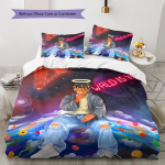 Juice-Wrld Laulja Muster Voodipesu Tekikott Komplekt Tekikoti Kate Padjap&uuml;&uuml;r Kodu Kaunistus Kingitus (1 * tekikott + 2 * padjap&uuml;&uuml;ri, ilma s&uuml;damikuta) 135x200cm