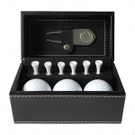 Luksuslik golfipallide komplekt meestele - Komplektis on tiid ja mururikkumise t&ouml;&ouml;riist Argent Divot Tool