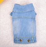 Lemmiklooma talvejakk v&auml;ike koerariided teksasinine teksajakk puudel bichon frise pomeranian &scaron;nautser riided lemmiklooma kost&uuml;&uuml;m riided L sinine