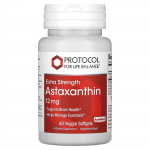 Protocol for Life Balance, Astaksantiin, Eriti tugev, 12 mg, 60 taimset pehmet kapslit