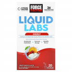Force Factor, Liquid Labsi energia, kiire h&uuml;dratsiooniga elektrol&uuml;&uuml;tide joogisegu, puuviljapun&scaron;, 20 pulgapakki, 0,28 untsi (8 g) Iga