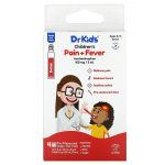DrKids, Valu + Palavik lastele, Vanus 2-11, Kirsimaitseline, 4 eelm&otilde;&otilde;detud &uuml;hekordset ampulli, 5 ml (0,17 fl untsi) iga