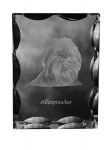 Affenpinscher, Affen, Affie - crystal with a picture of a dog, glass statuette with a picture, unique frame with a picture from Art-Dog brand puhas